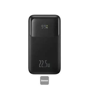 Baseus Comet Series Dual-Cable Digital Display Fast Charge Power Bank 20000mAh 22.5W – Black