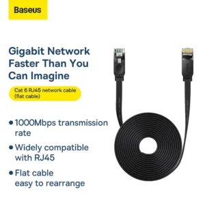Baseus High Speed Six Types of RJ45 Gigabit Network Cable Flat Cable