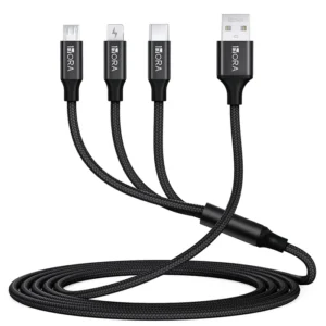 1HORA V8 Series One to three data cable Black 1m CAB259