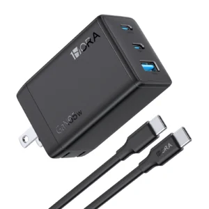 1HORA 65W GaN Charger With 3 Ports – GAR322 (EU Plug)