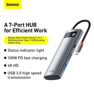 Baseus Metal Gleam Series 7-in-1 Multifunctional Type-C HUB