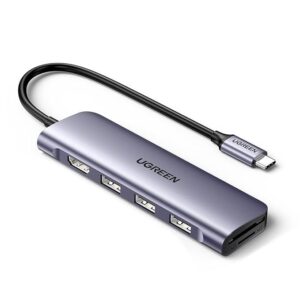 UGREEN 6-in-1 USB C to 3 Ports USB3.0+HDMI+TF/SD-60383