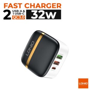 LDNIO A3513Q QC3.0 + 20W PD USB-C Fast Charger