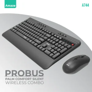 Amaze Probus Palm Comfort Silent Wireless Keyboard & Mouse Combo – A744