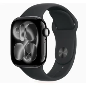 Apple Watch Series 11 GPS 42mm Smartwatch with Jet Black Aluminum Case with Black Sport Band