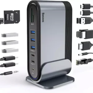 Baseus 17-in-1 USB C Docking Station to Cast on 3 Monitors