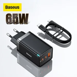 Baseus GaN5 Pro Fast Charger 2C+U 65W With Type C to Type C 100w Cable