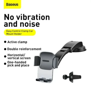 Baseus Easy Control Clamp Car Mount Holder A Set- Black