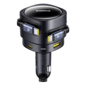 Baseus Enjoyment Max Car Charger with Dual Retractable Cable 90W