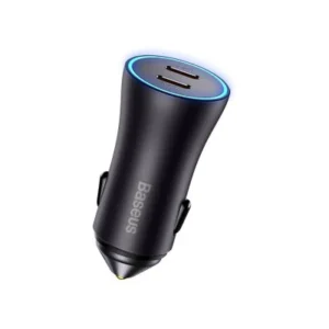 Baseus Golden Contactor Pro Car Charger 2x USB-C 40W – Gray