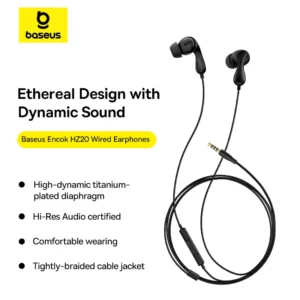 Baseus HZ20 Wired Earphone 3.5MM