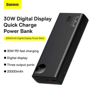 Baseus Adaman Metal Digital Display 30W Quick Charge 20000mAh Power Bank – PPAD030001