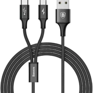 Baseus Rapid Series 2 In 1 USB To Type C + Micro Cable 1m