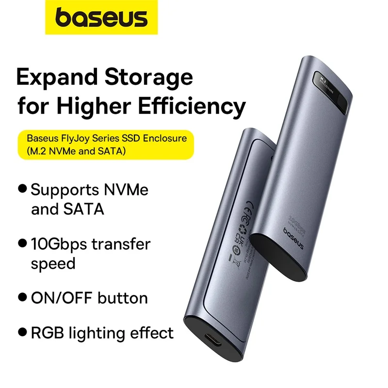 Baseus SSD Enclosure FlyJoy Series M.2 NVMe and Sata