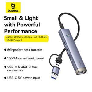 Baseus UltraJoy Series 4-Port Hub Air – Grey