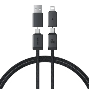Baseus Versatile Two-for-Two Fast Charging Cable U+C to C+L 60W 2m