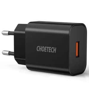 Choetech Q5003 Quick Charge 3.0 18W 3A USB Wall Charger EU Plug ? Black