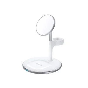 Choetech T586-F 3 in 1 Magnetic Wireless Charger Station for iPhone 12/13/14/15 series,AirPods Pro with iwatch holder – White