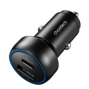 Choetech 60W Dual USB-C+ USB-A Fast Car?Charger- TC0014