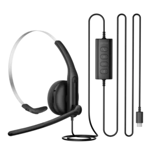 Edifier CC100 Wired Mono Headset, Built-in mic with AI noise cancellation