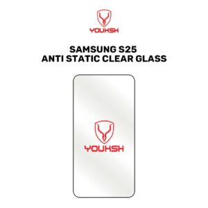 Youksh Samsung Galaxy S25 Anti Static Clear Glass Protector