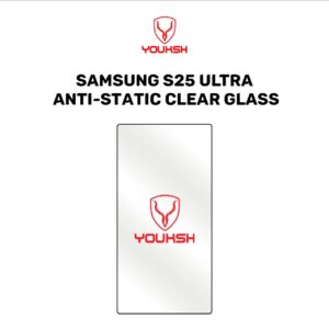 Youksh Samsung Galaxy S25 Ultra Anti Static Clear Glass Protector