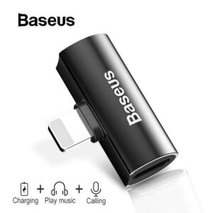 Baseus Audio Converter L46 Adapter From Lightning To 2x Lightning Port (Female) Black -CAL46-01