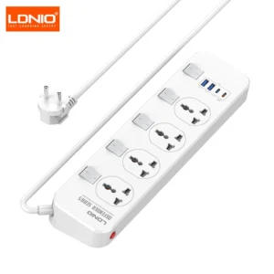 LDNIO SC4408C 4 Outlets 4 USB Universal Desktop Power Strip Universal Extension Socket