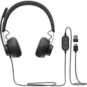 Logitech ZONE Wired USB-C Headset with USB-A Adapter