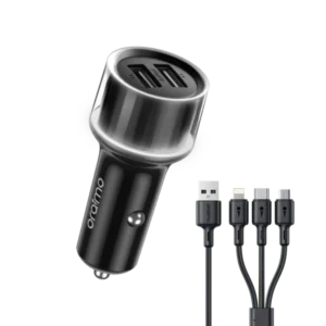 Oraimo Highway 15 15.5W Car Charger with 3-in-1 Cable – OCC-1152D-X93
