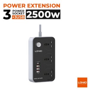 Ldnio SC3412 Fast Charging Power Extension With 20W USB C PD Port & 3 QC 3.0 Ports EU Plug