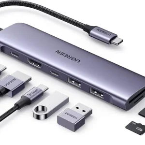 UGREEN USB C Hub for Laptop 7 in 1 Dock 4K HDMI, 100W PD Charging – 15214