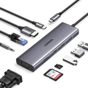 UGREEN 15601 USB C 10-in-1 Hub 4K HDMI & VGA Dual Monitor