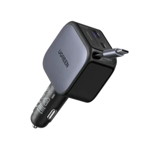 UGREEN Nexode Car Charger 60W with Retractable USB-C Cable – 55212