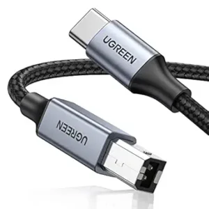 Ugreen Type C to USB-B Square Port Printer Cable – 80807