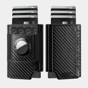 Villantto Leather Smart Wallet For Apple Airtag – Carbon Fiber (LIMITED EDITION)