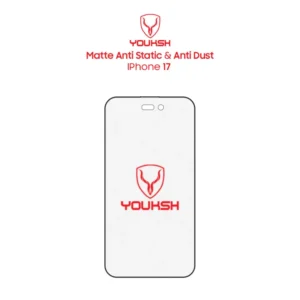 YOUKSH Apple IPhone 17 Matte Anti Static Glass Protector