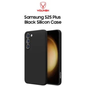 YOUKSH Samsung S25 Plus Soft Silicon Case Black