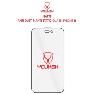 Youksh Apple IPhone 16 Matte AntiStatic Glass Protector