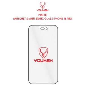 Youksh Apple IPhone 16 Pro Matte Anti Static Glass Protector