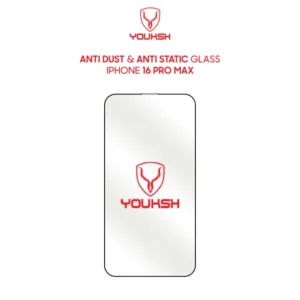 Youksh Apple IPhone 16 Pro Max Anti Static Clear Glass Protector