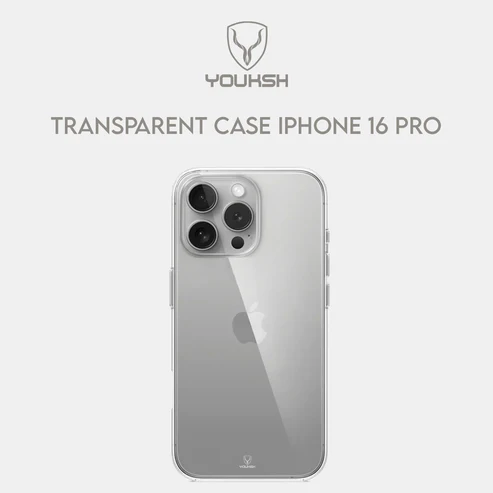 Youksh Transparent Case For iPhone 16 Pro