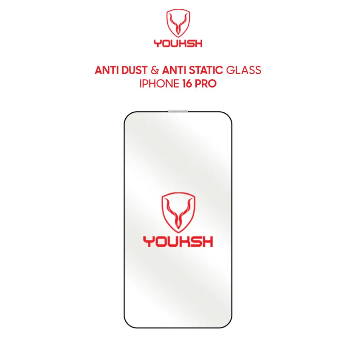 Youksh Apple iPhone 16 Pro Anti Static Clear Glass Protector