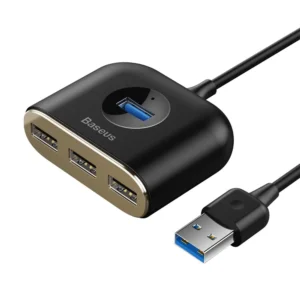 Baseus Square Round 4 in 1 USB HUB Adapter USB to USB 3.0 + 3USB 2.0 -CAHUB-AY01