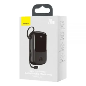 Baseus QPOW 20W Power Bank 20000 MAH With Built in Lightning Cable